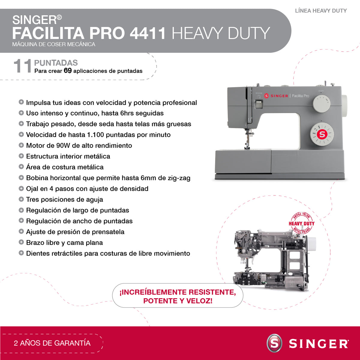 Máquina de coser Singer Facilita Pro 4411