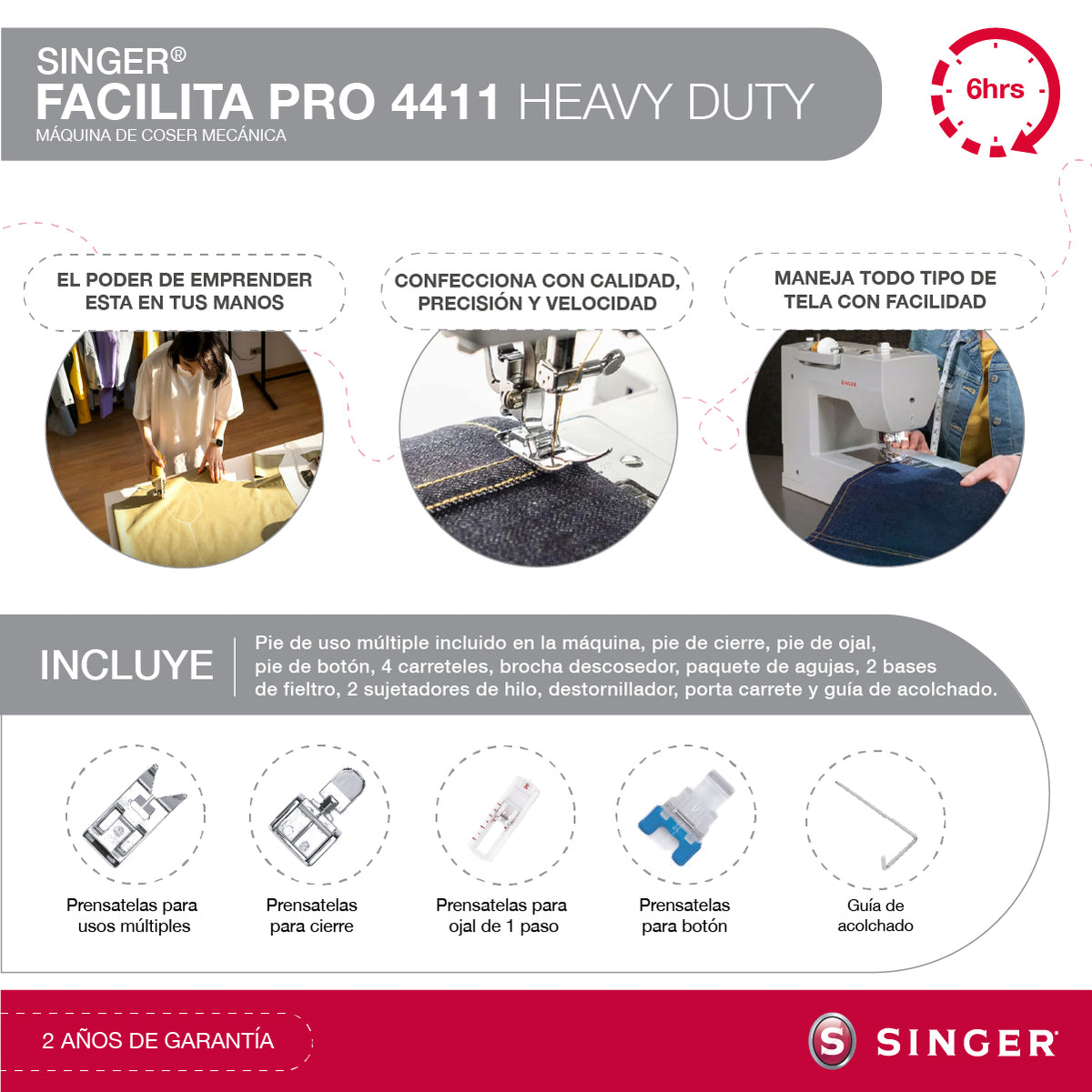 Máquina de coser Singer Facilita Pro 4411