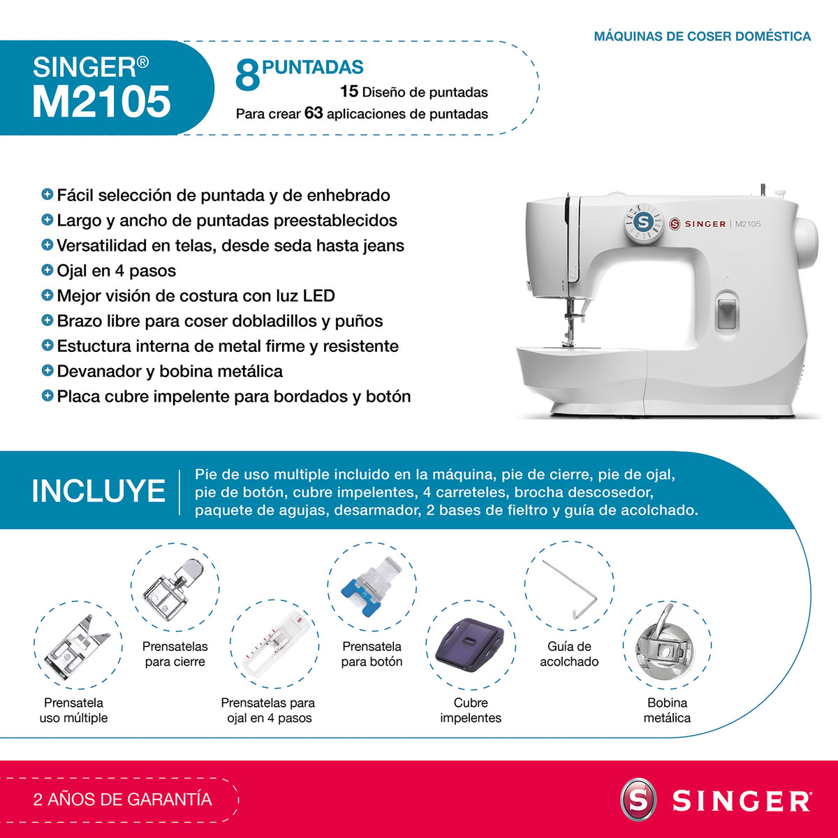 Máquina de Coser Singer M2105