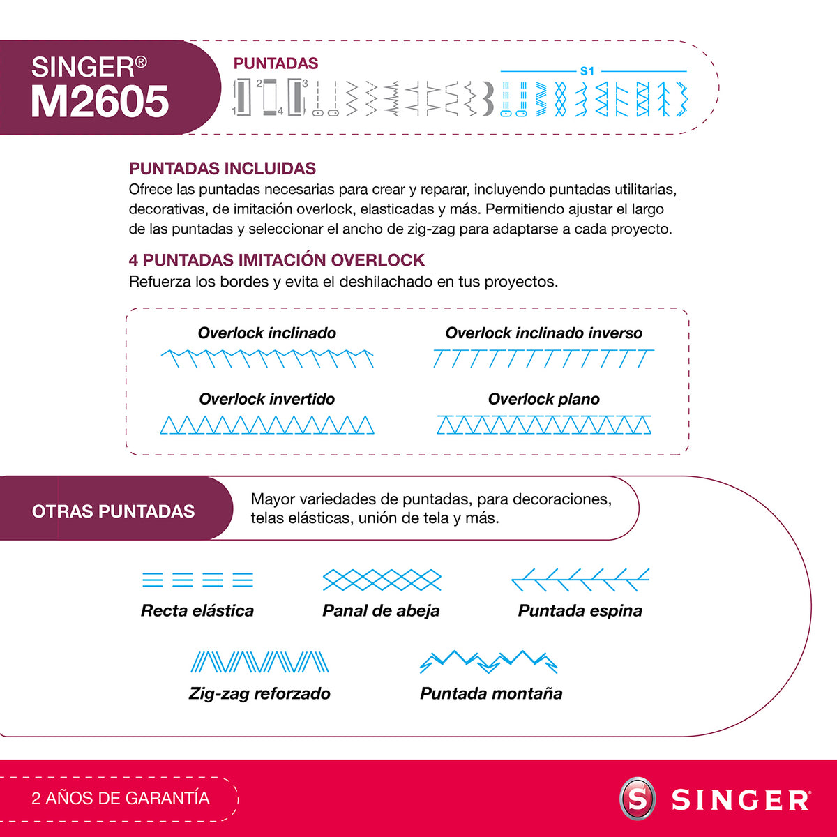 Máquina de Coser Singer M2605
