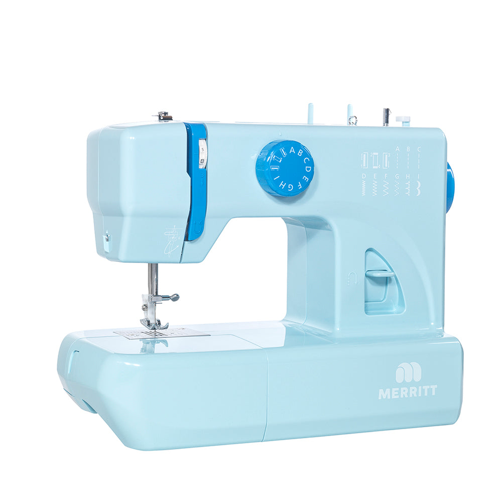Máquina de Coser Merritt ME 6 colección color CELESTE