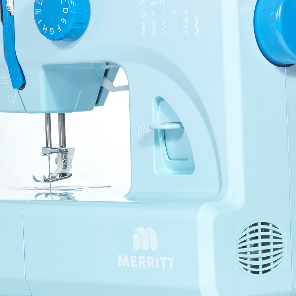 Máquina de Coser Merritt ME 6 colección color CELESTE